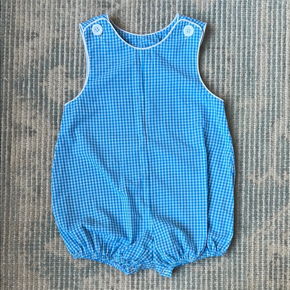 Lullaby set bright Blue Gingham bubble